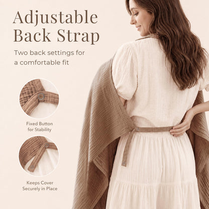 Konssy Muslin Nursing Cover Up for Breastfeeding with Rigid Hoop