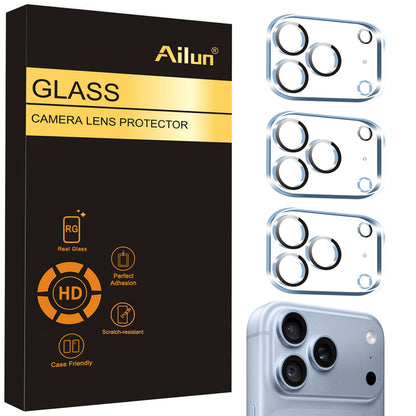 Ailun 3 Pack Camera Lens Protector for iPhone 17 Pro Max, Tempered Glass