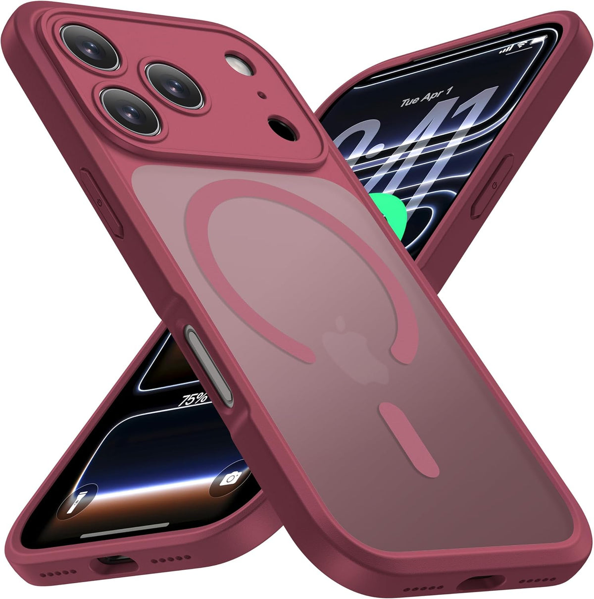 ImpactStrong Magnetic Guard Designed for iPhone 17 Air Case [Camera Protection] [Military Grade Drop Tested] [Compatible with MagSafe] Slim Translucent Matte Phone Case (6.6") - Navy Blue