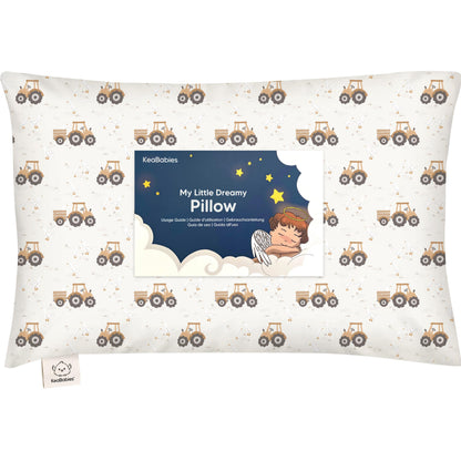 Toddler Pillow with Pillowcase 13x18 My Little Dreamy Pillow(Jolly Rainbow)