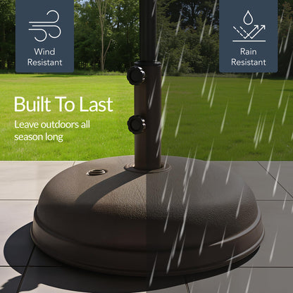 Best Choice Products Fillable Umbrella Base Stand Round Sunburst Plastic Patio Umbrella Base Stand, Pole Holder for Outdoor, Lawn w/ 55lbs Weight Capacity, Adjustment Knob