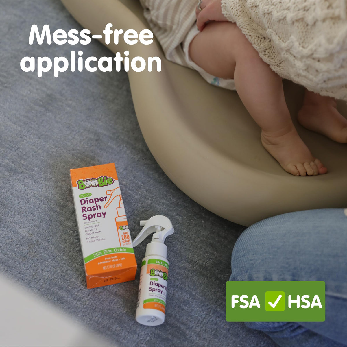 Boogie Diaper Rash Relief Bundle, No-Rub Spray & Maximum Strength Paste