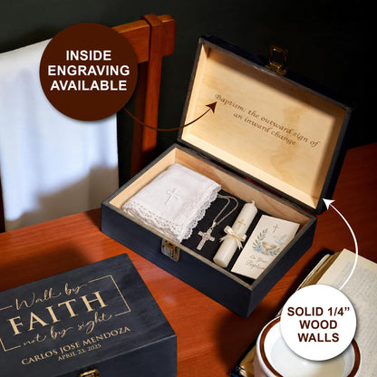 Personalized Wooden Keepsake Box, Custom Engraved Memory Box with Lid