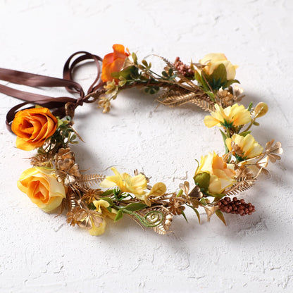Pink Bohemian Flower Crown, Fairy Babys Breath Flower Headband