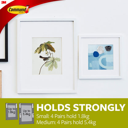 Command Picture Hanging Strips, Value Pack - 8 Large, 6 Medium, 4 Small Pairs | Damage-Free Hanging for Photos, Frames, Mirrors, Wall Décor and Signs