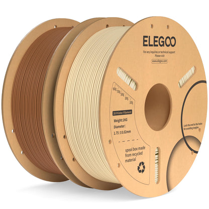 ELEGOO PLA Plus 3D Printer Filament 1.75mm White 2KG, Tougher & Stronger