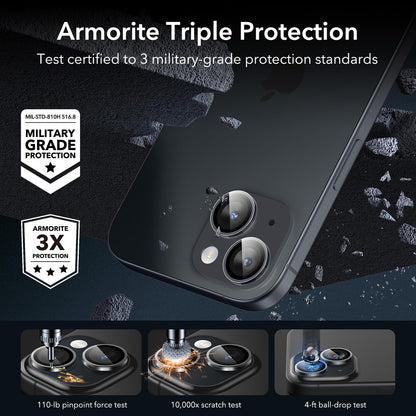 ESR for iPhone 17 Pro Max/17 Pro Camera Lens Protector, 1 Pack, Black