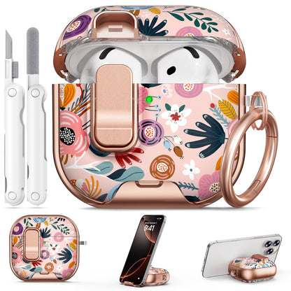 for AirPods Pro 2nd/1st Case (2023-2019)-Purple Bell Flower