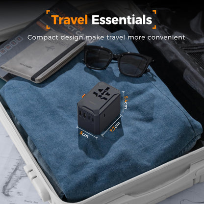 TESSAN Universal Travel Adapter Worldwide with 2 USB C and 2 USB A Ports