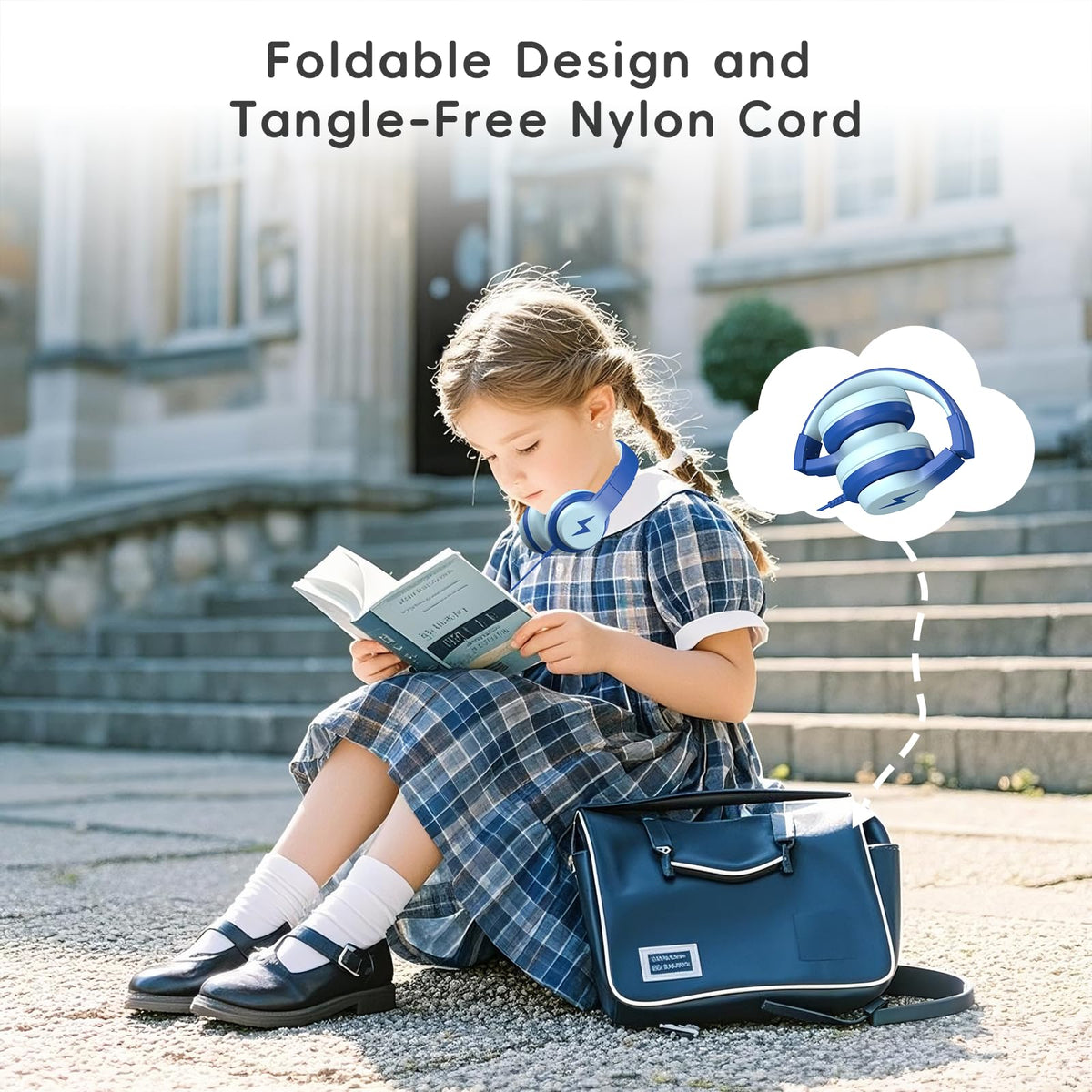Candy Bila Wired Kids Headphones for School, Over-Ear for Boys Girls