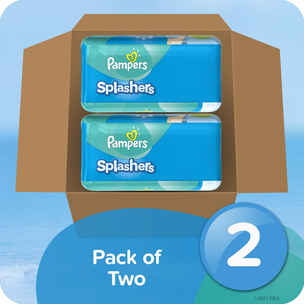 Pampers Splashers Swim Diapers, Size 4, 18 Count, Disposable Swim Diapers, Contains Mess, No Swell