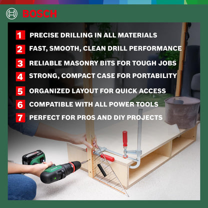 Bosch Accessories 34-piece Screwdriver/Drill bit Set (for Wood, Metal and Stone, Accessories for Drill Drivers)