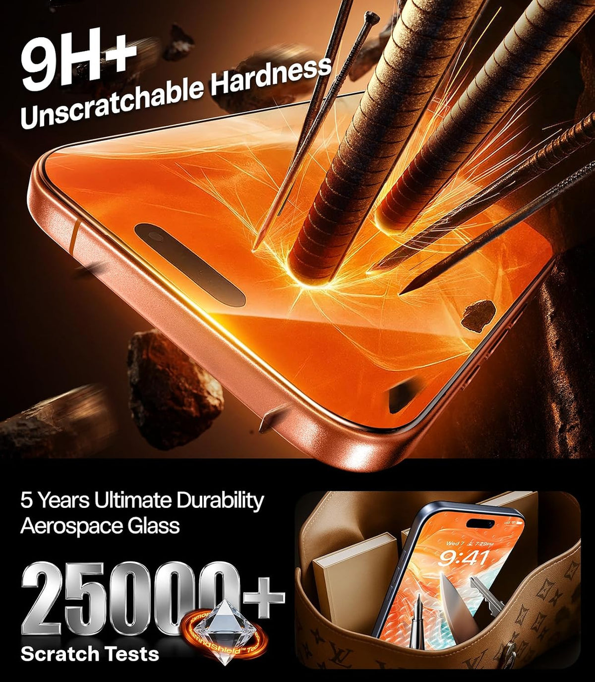 TORRAS Military-Grade Unbreakable for iPhone 18 Pro Screen Protector 2-Pack