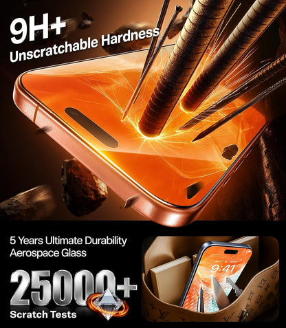 TORRAS Military-Grade Unbreakable for iPhone 18 Pro Screen Protector 2-Pack