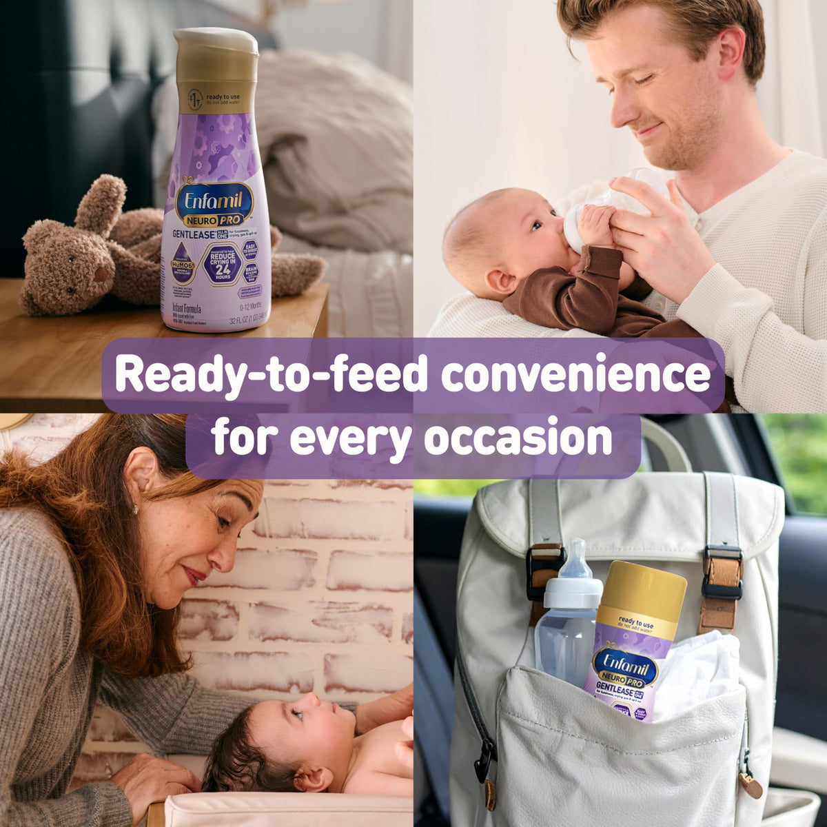 Enfamil NeuroPro Gentlease Ready-to-Feed Baby Formula, 2 Fl Oz, 24 CT