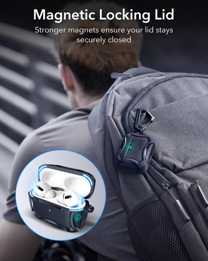 ESR for AirPods Pro 2 Case, Compatible with MagSafe, Cyber Series, Black
