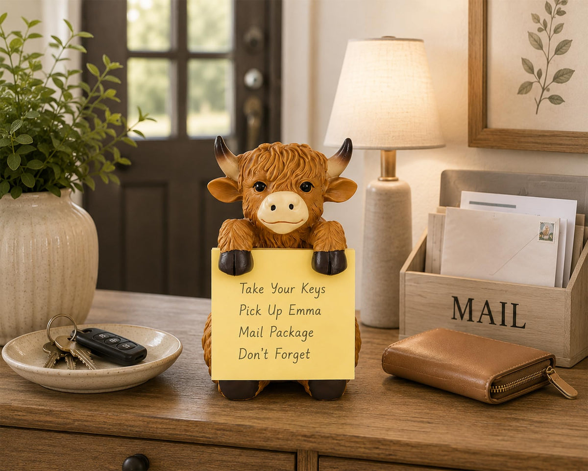 Dog Pop-Up Sticky Note Dispenser for 3x3 in Notes, Black & White