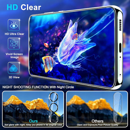 firtstnow 3 Pack for Samsung Galaxy S26 Ultra Screen Protector Tempered Glass + 3 Pack Camera Lens Protector, Military Grade Shatterproof, 9H Hardness, Fingerprint Unlock,Case Friendly 6.9 Inch