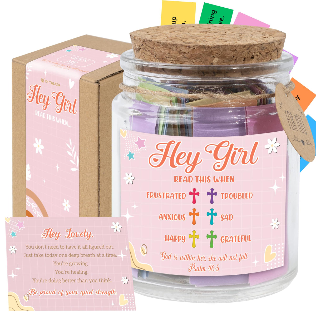Read This When Bible Verses Jar – Birthday Gifts for Women, Christian Gifts, Christmas Gift for Women, Gift for Mom from Daughter
