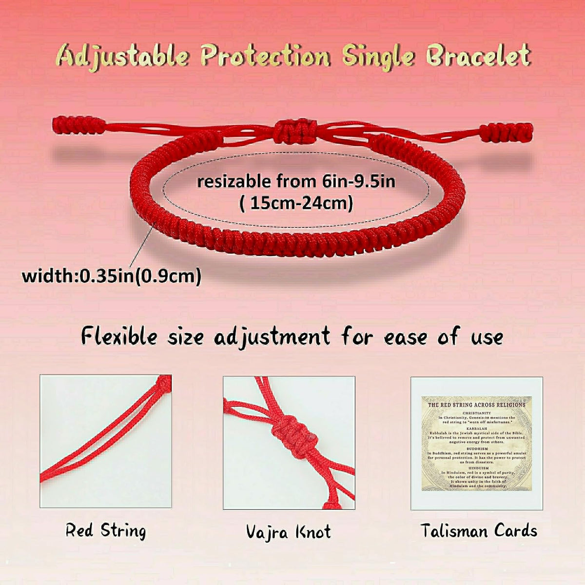 Red Bracelet for Women Men Red String Bracelet Baby Protection Gift