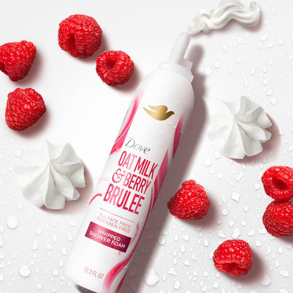 Dove Whipped Shower Foam Oat Milk & Berry Brulee 10.3 oz