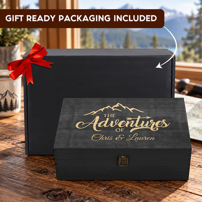 Personalized Wooden Keepsake Box, Custom Engraved Memory Box with Lid