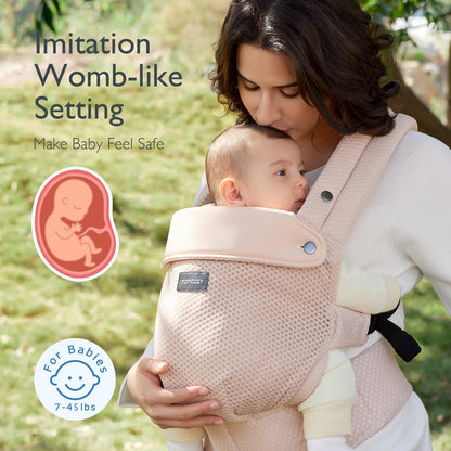 Momcozy PureHug Baby Carrier - Ergonomic, Cozy and Lightweight for 7-45 lbs