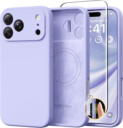 GolbinBox Magnetic for iPhone 13/14 Case, Silicone Cover, Blackcurrant