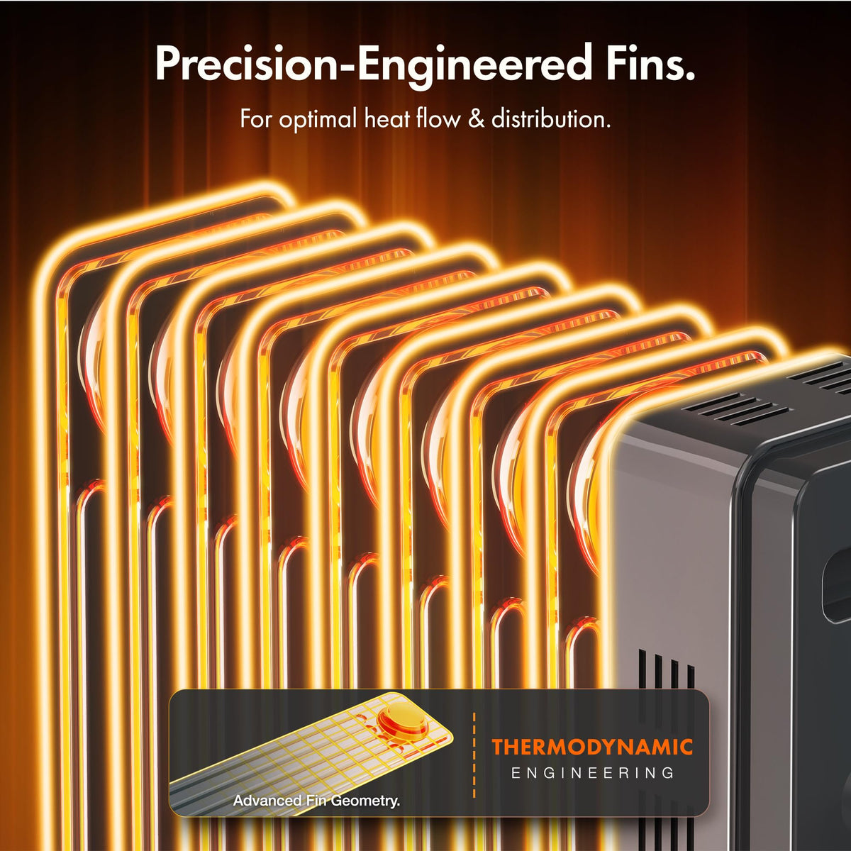 VonHaus Oil Filled Radiator 11 Fins – 2500W, 3 Heat Settings, 24 Hour Timer
