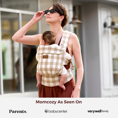 Momcozy PureHug Baby Carrier - Ergonomic, Cozy and Lightweight for 7-45 lbs