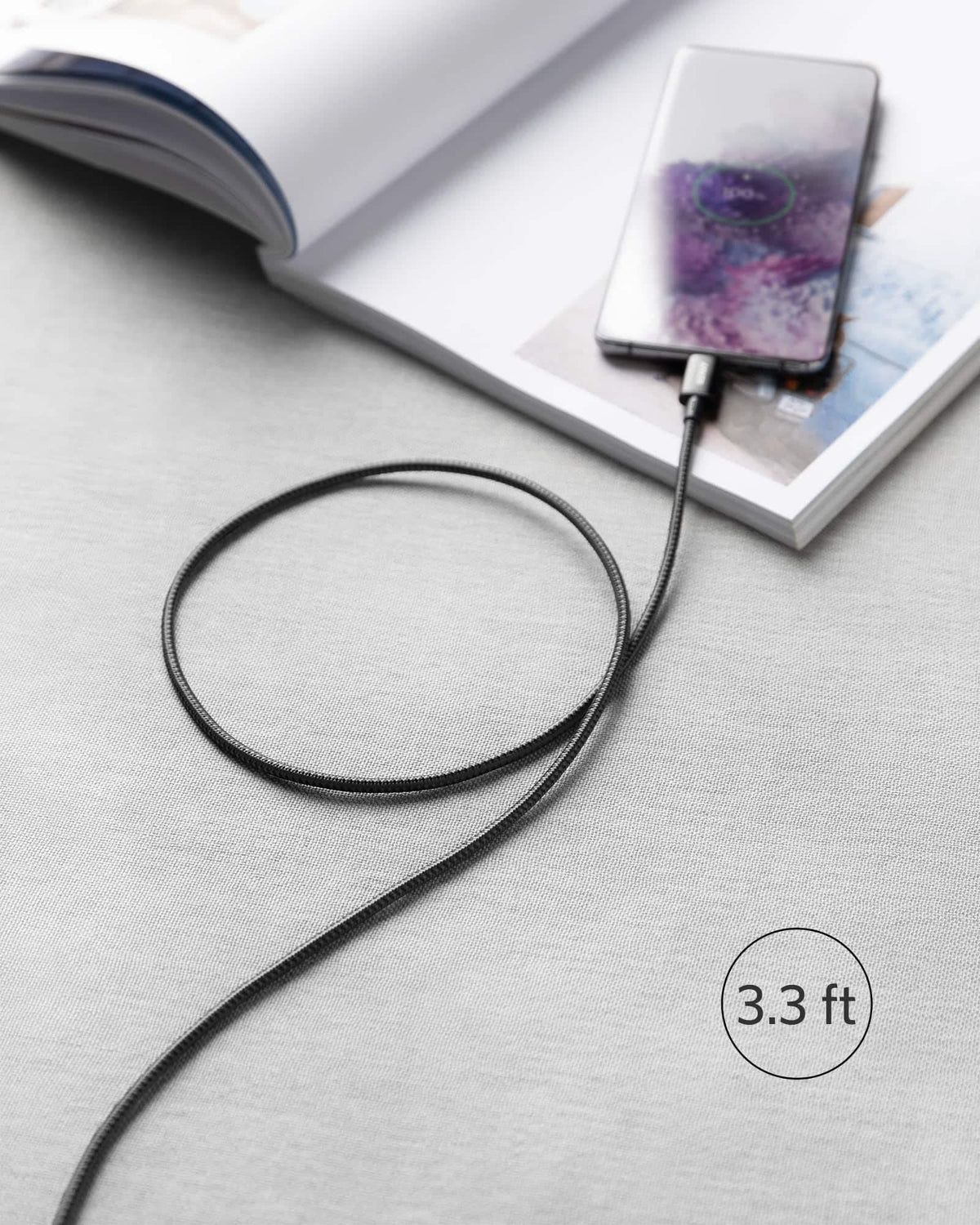 Anker USB C to USB C Cable, 100W Fast Charging Cable (2-Pack, 6 ft, Black)