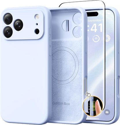 GolbinBox Magnetic for iPhone 13/14 Case, Silicone Cover, Blackcurrant