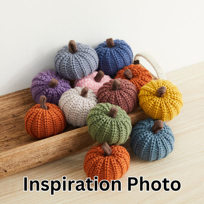 Mini Knit Pumpkins Set of 5, Fall Décor (Autumn Set)