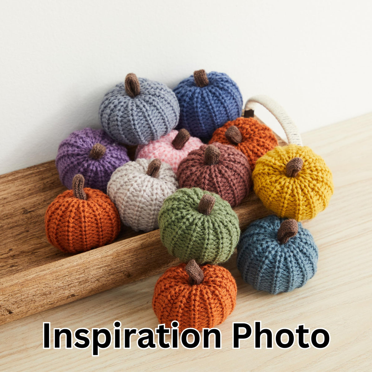 Mini Knit Pumpkins Set of 5, Fall Décor (Autumn Set)