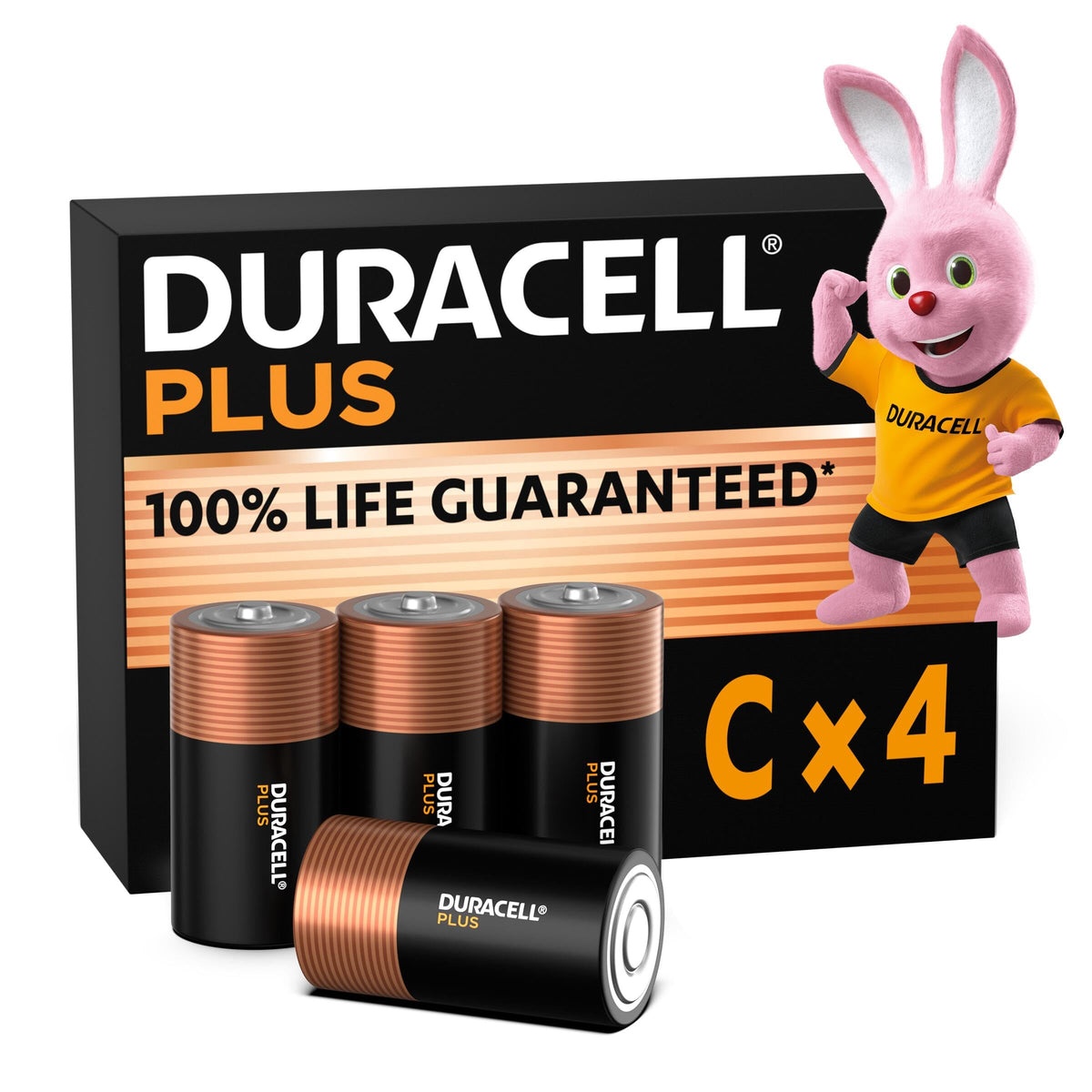 DURACELL Plus D Alkaline Batteries (4 Pack) 1.5V, LR20