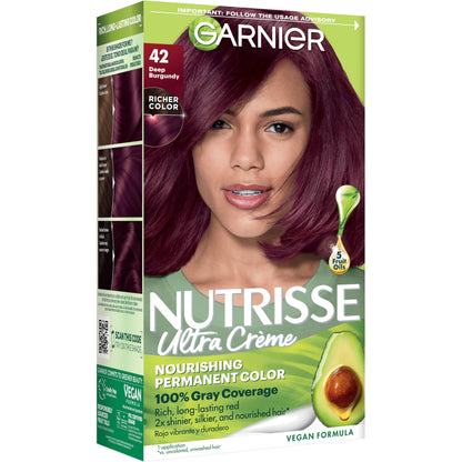 Garnier Nutrisse Ultra Crème Hair Color, 33 Darkest Golden Brown, 1 Count