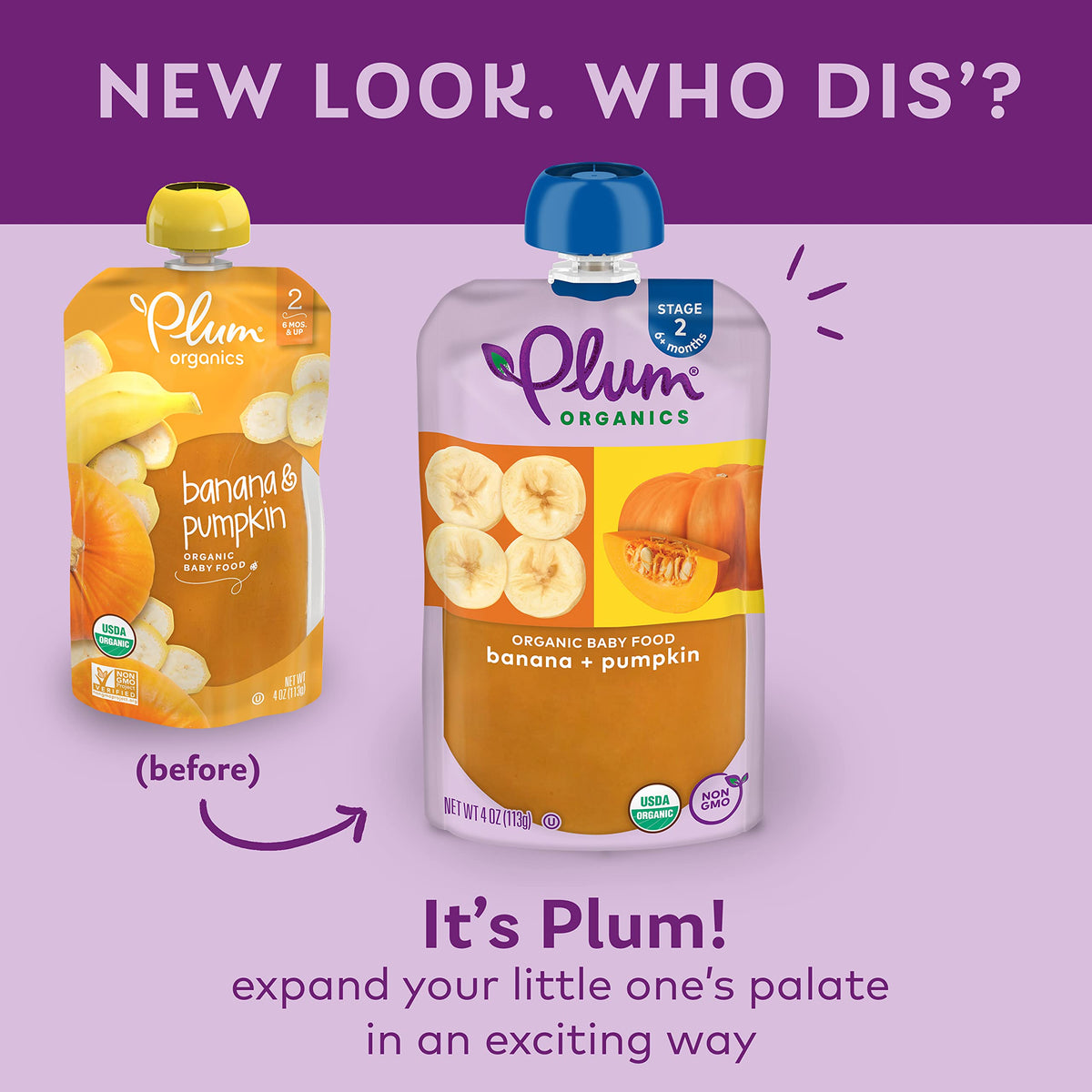 Plum Organics Stage 1 Organic Baby Food Pouch - Just Mangos, 12 Pack