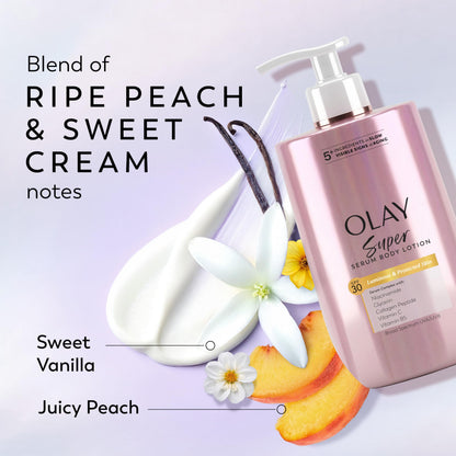 Olay Super Serum Hand & Body Lotion, Luminous & Resilient Skin, 17 fl oz