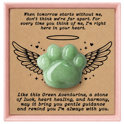 Dog Memorial Gifts for Loss of Dog, Rose Quartz Paw & Memorial Bracelet