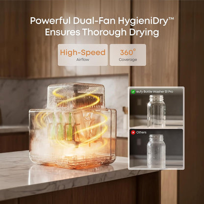 eufy S1 Pro Baby Bottle Washer, Sterilizer & Dryer, Built-in Water Softener