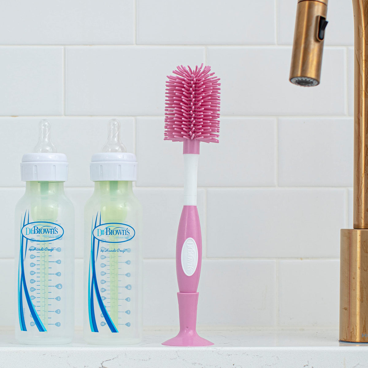 Dr. Brown's Soft Touch Baby Bottle Cleaning Brush, Gray, 1-Pack
