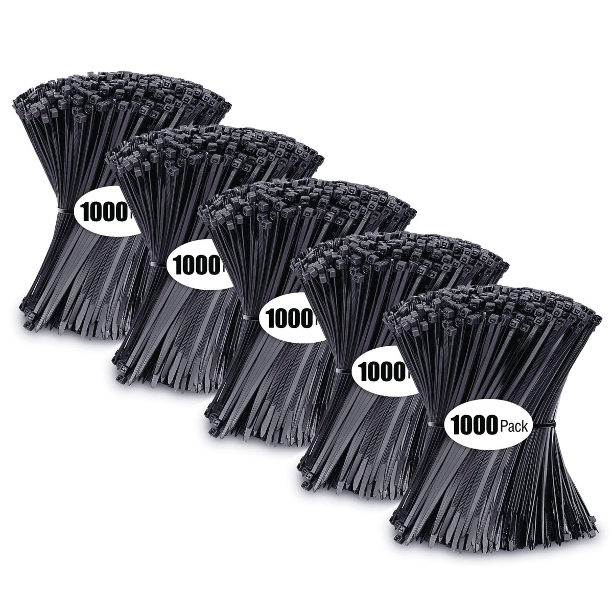 Zip Ties 4 inch (200 Pack), Small Zip Ties with 18 lb Tensile Strength, Black, by Tantti Supply