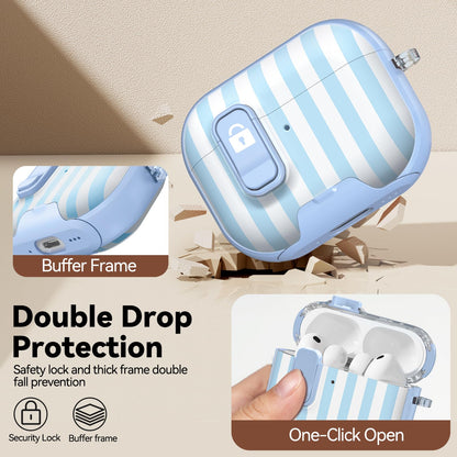 for AirPods Pro 2nd/1st Case (2023-2019)-Purple Bell Flower