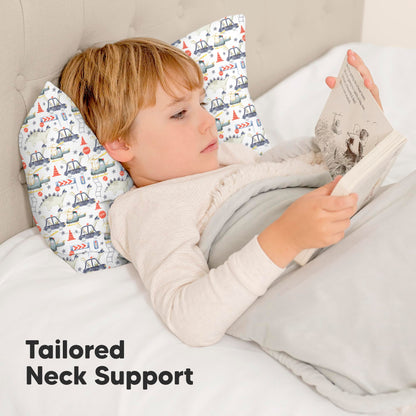 Toddler Pillow with Pillowcase 13x18 My Little Dreamy Pillow(Jolly Rainbow)