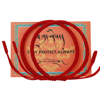 Authentic blessed Tibetan monks handmade Dorje Knot protection bracelet for women and men with a talisman