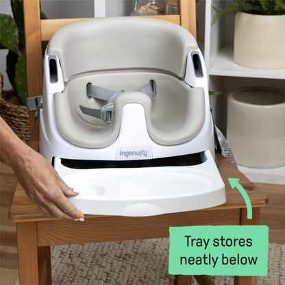 Ingenuity Baby Base 2-in-1 Booster Seat with Tray, Feeding & Floor Seat