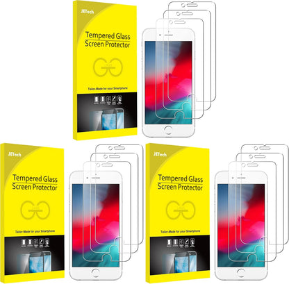 JETech Screen Protector for iPhone SE 3/2 (2022/2020), 3-Pack