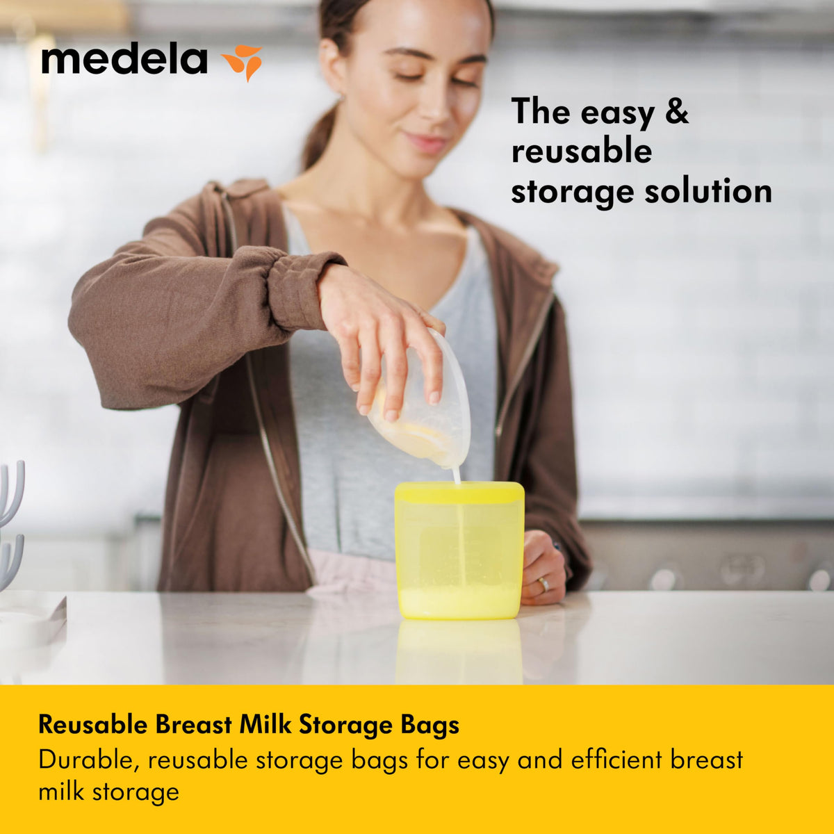 Medela Easy Pour Breast Milk Storage Bags, 200 Count, 7 oz/210 ml