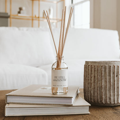 Sweet Water Decor Spa Day Reed Diffuser Set - Sea Salt, Jasmine, Wood, and Cream Scented Diffuser - Relaxing Spa Scent Diffusers for Home, Long Lasting Fragrance, Made in the USA