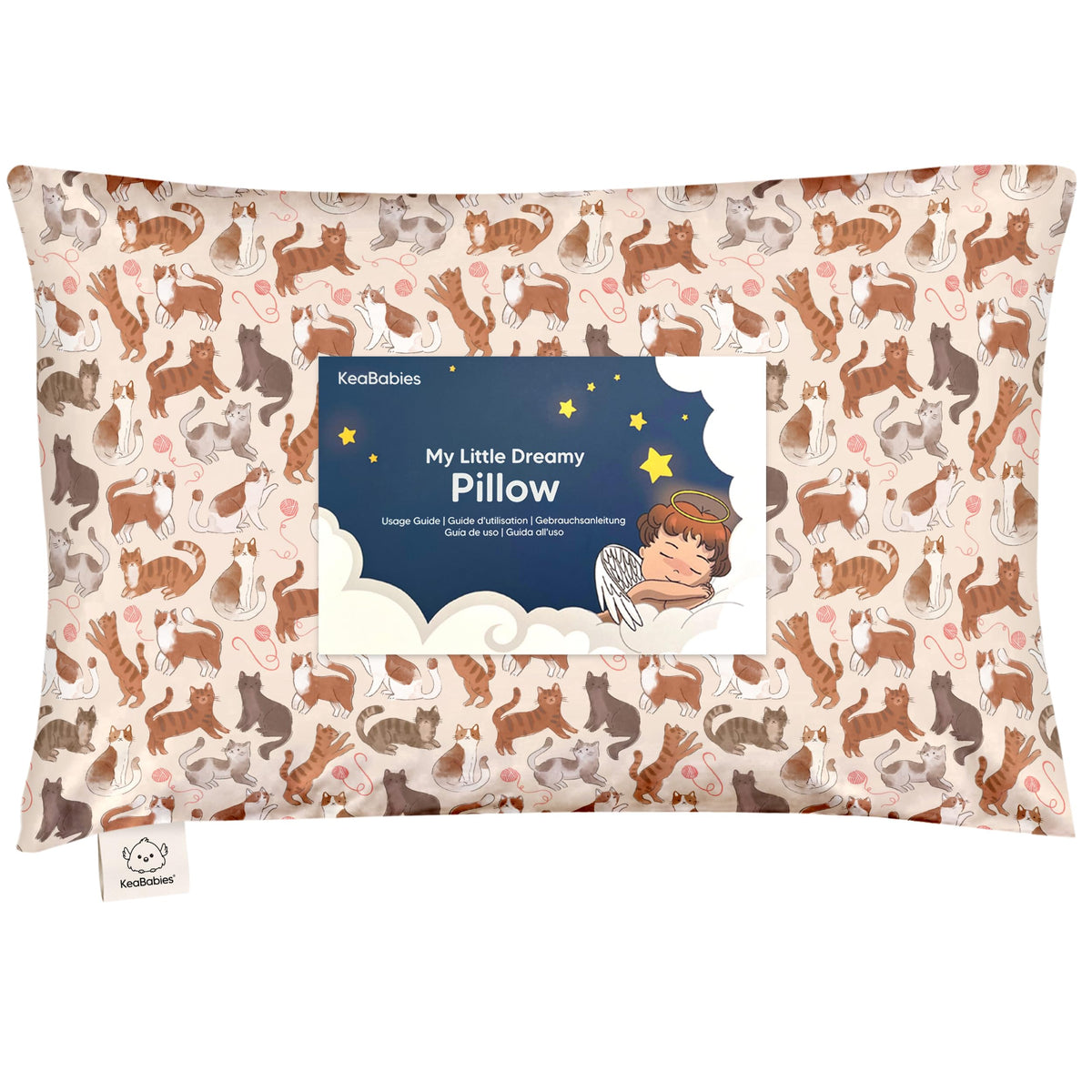 Toddler Pillow with Pillowcase 13x18 My Little Dreamy Pillow(Jolly Rainbow)